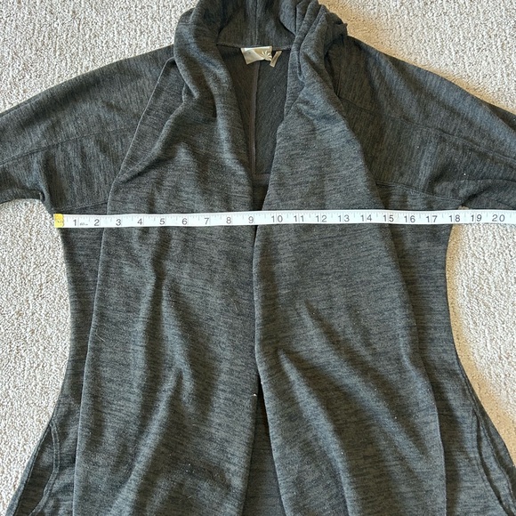 Athleta Cardigan Womens Small Dark Green Waterfall Open Front Athleisure Comfort - Picture 10 of 12